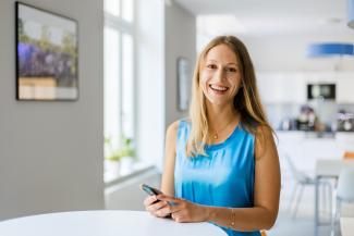woman smiling