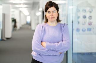 woman smiling